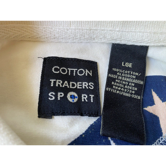 PATRIOTIC Cotton Traders Sport Polo Mens L USA Flag Constitution Freedom Shirt - Picture 2 of 6